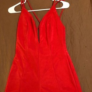 Red one piece summer outfit